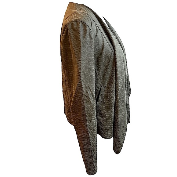 NWT BlankNYC by Anthropologie Snakeskin Draped Blazer Jacket Coat Cardigan XS - Picture 7 of 15